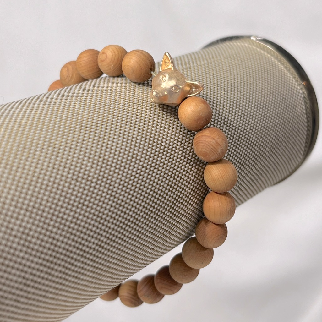 Buena Vida Bracelet Stretchy Beaded W Gold Fox Bead-Os